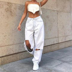 Mid-rise extra ripped jeans