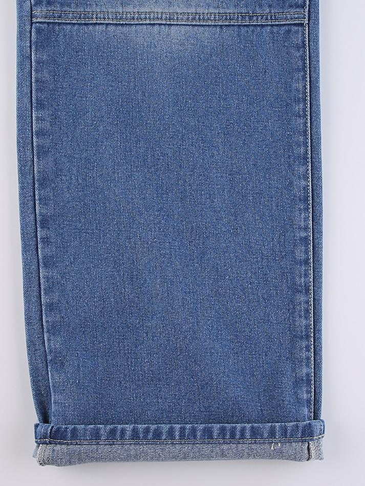 Vintage faded heart print jeans