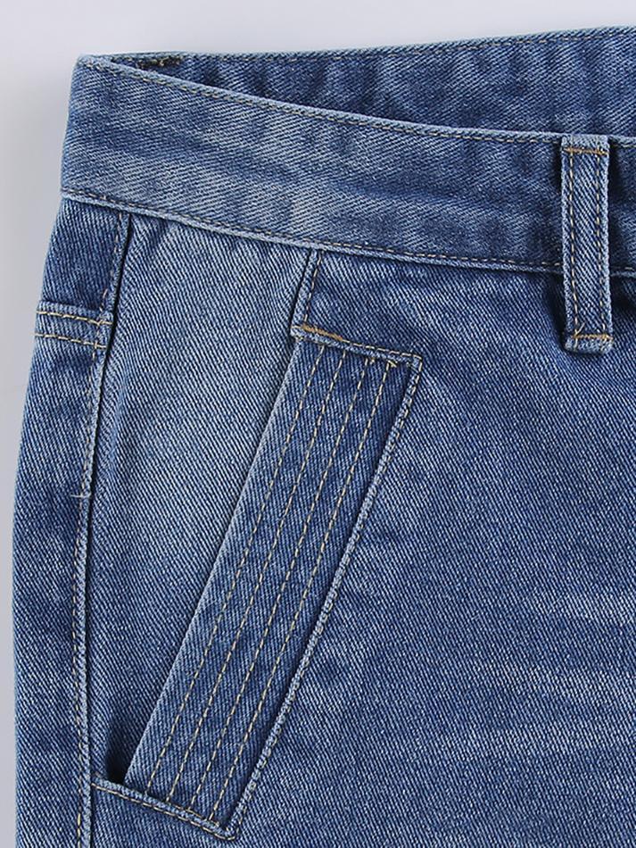 Vintage faded heart print jeans