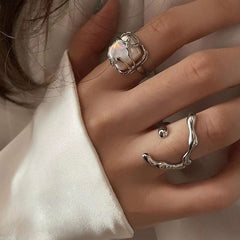 Minimalistisches ästhetisches Ringset