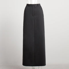 Split Skirt  High Waist Office Skirt A line Dress