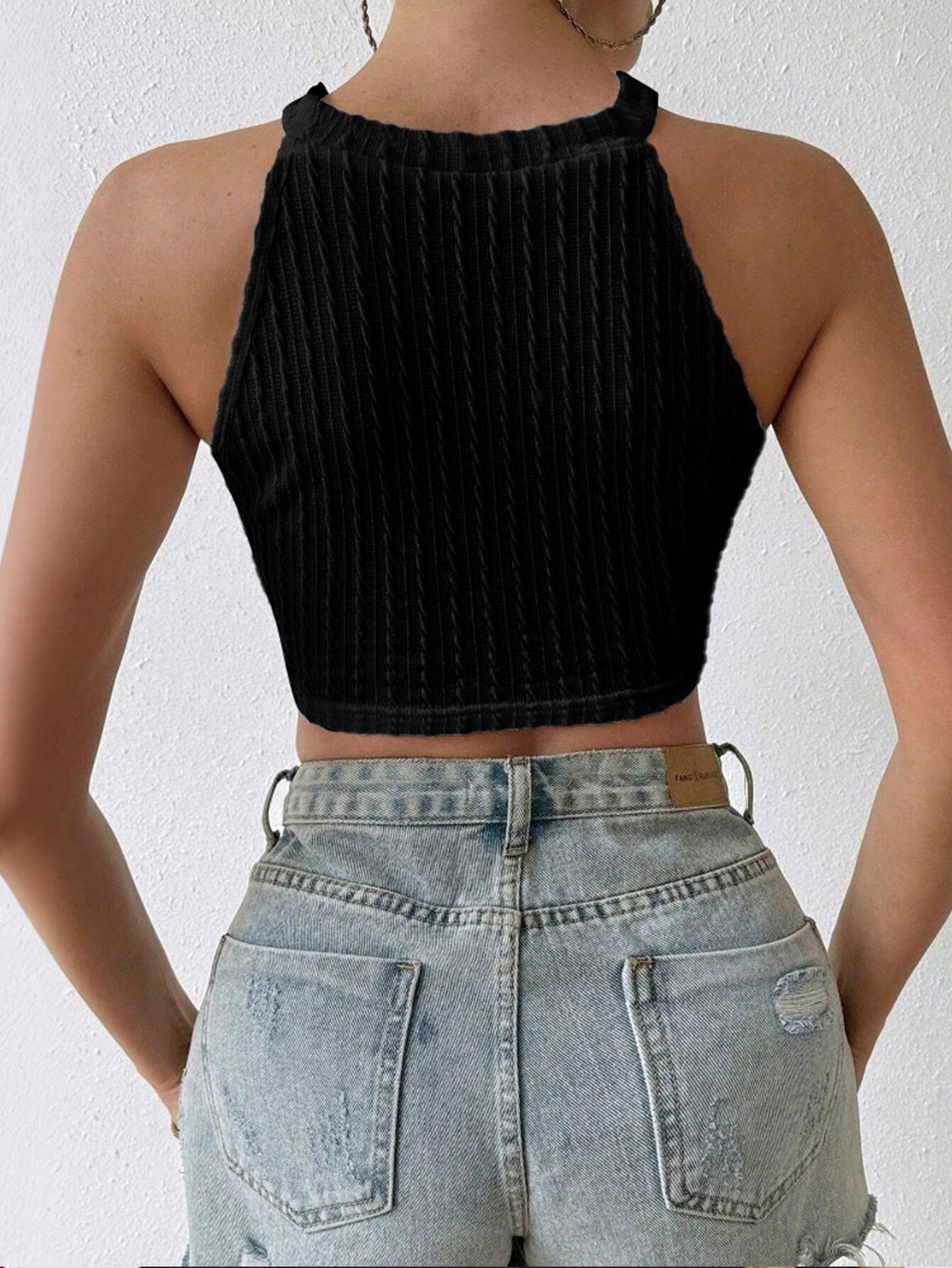 Short Slim Fit Tassel Vest