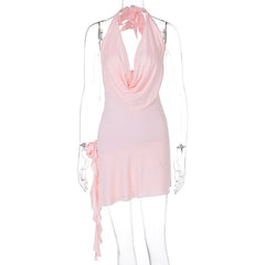 Personalized Swing Collar Lace Up Floral Decoration