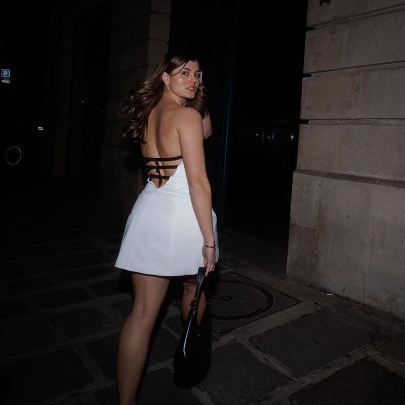 Slim Fit Tube Top Short Dress Socialite Backless