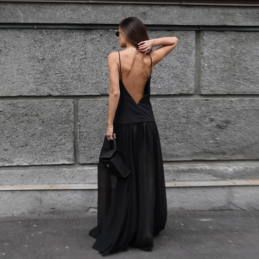 Elegant Design V neck Brace Slim Slimming Elegant Evening Dress French Anklet