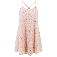 DressStrap Sequined Feather Short A line Dress Party Dress