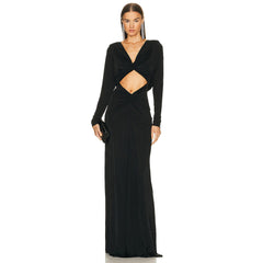Long Sleeved Twisted Cropped Dress Dress Winter
