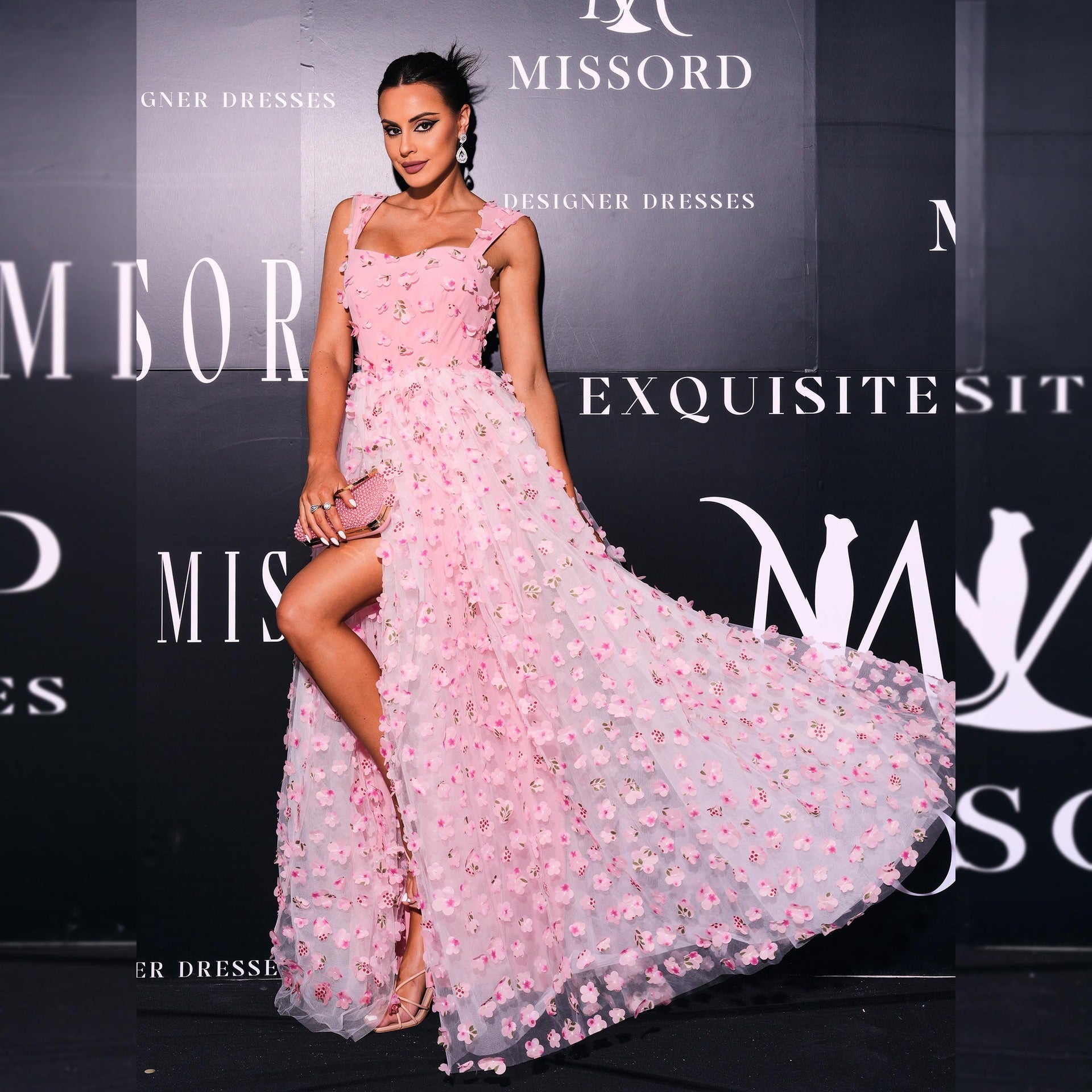 Vestido de noche largo, bohemio, elegante, sin mangas, con cuello cuadrado y dobladillo ancho, de gasa