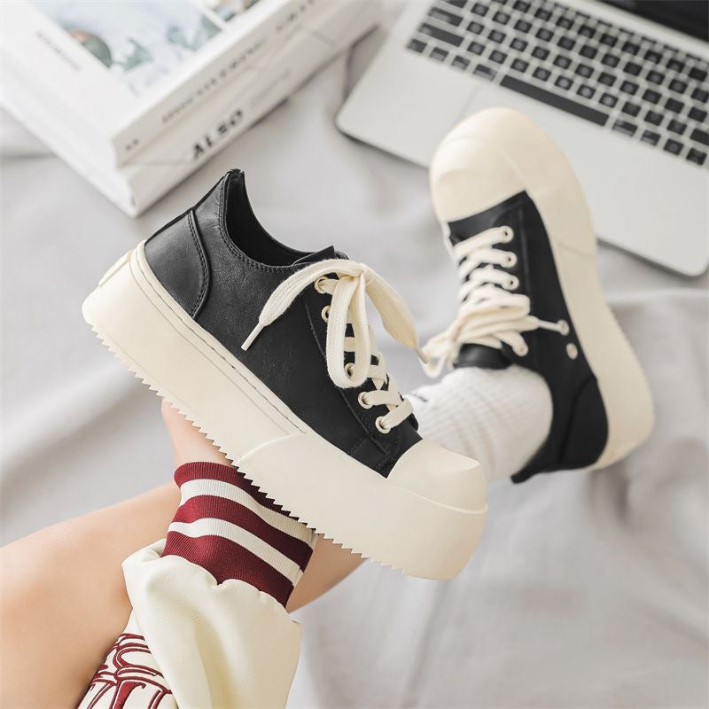 Breathable Thick-Soled Commuter Leather Shoes
