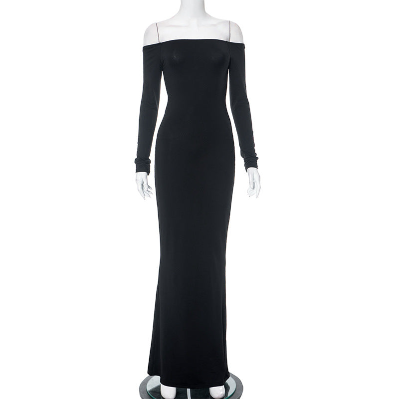 off Shoulder Sleeveless Backless Long Sleeves Dress AmiEmi off Shoulder Sleeveless Backless Long Sleeves Dress AmiEmi