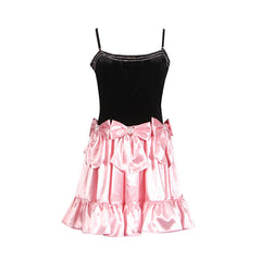 Socialite Dress  Light Luxury Bow Tube Top Puff Short