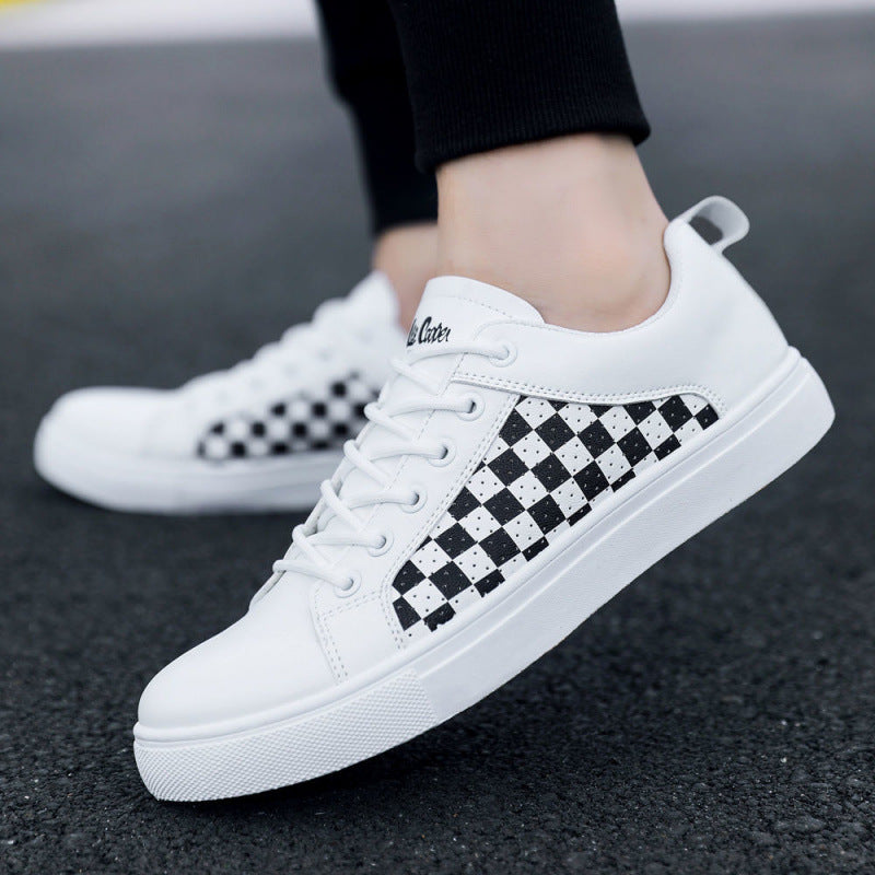 Casual Checkered Large-Sized Breathable Sneakers
