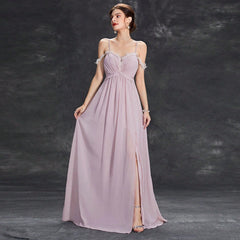 Vestido de noche con tirantes, elegante y elegante, para fiesta de cumpleaños, ceremonia de adultos, vestido de noche para fiesta anual.