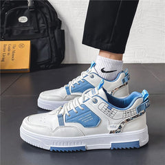 Zapatos deportivos casuales blancos de caña baja