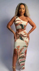 Vestido sin mangas con aberturas en los hombros