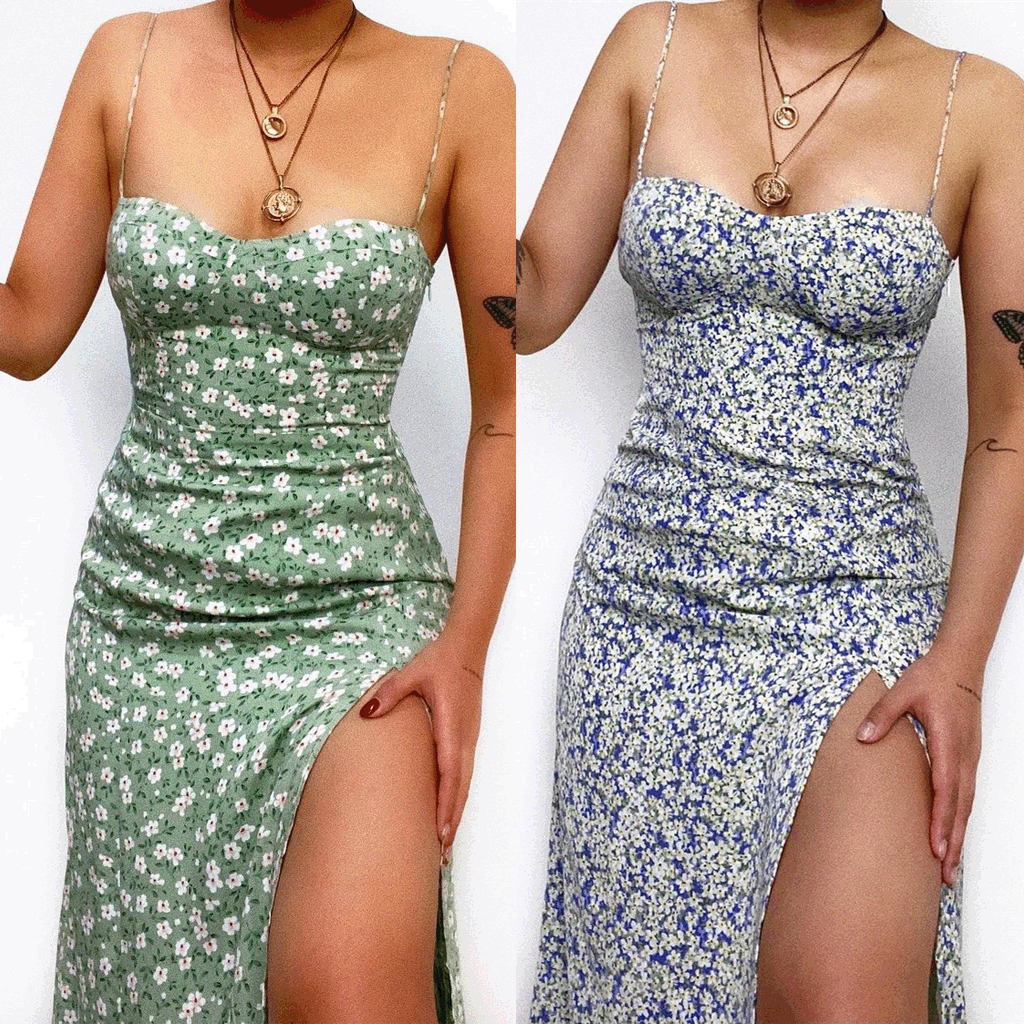 Vestido ajustado con encaje y estampado floral