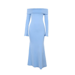 Design off Shoulder BacklessElegant Slim Fit Sheath Dress