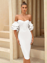 Vestido Bandage Elegante Fiesta Anual Fiesta Vestido de Noche Vestido de Dama de Honor