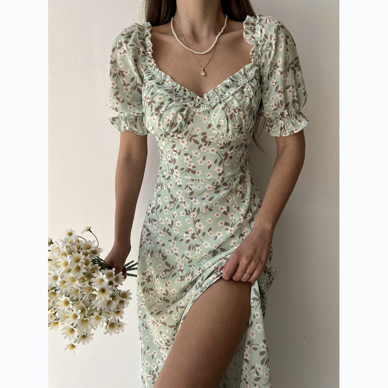 Fresh Sweet Floral Lace Dress