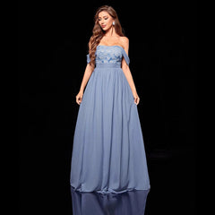 Off Shoulder Tube Top Evening Dress Annual Meeting Host Birthday Party Evening Dress for
