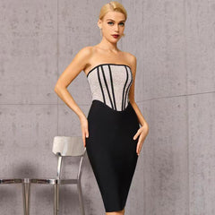Vestido largo negro sin mangas con escote en V y color liso, elegante vestido de noche para fiesta en la alfombra roja