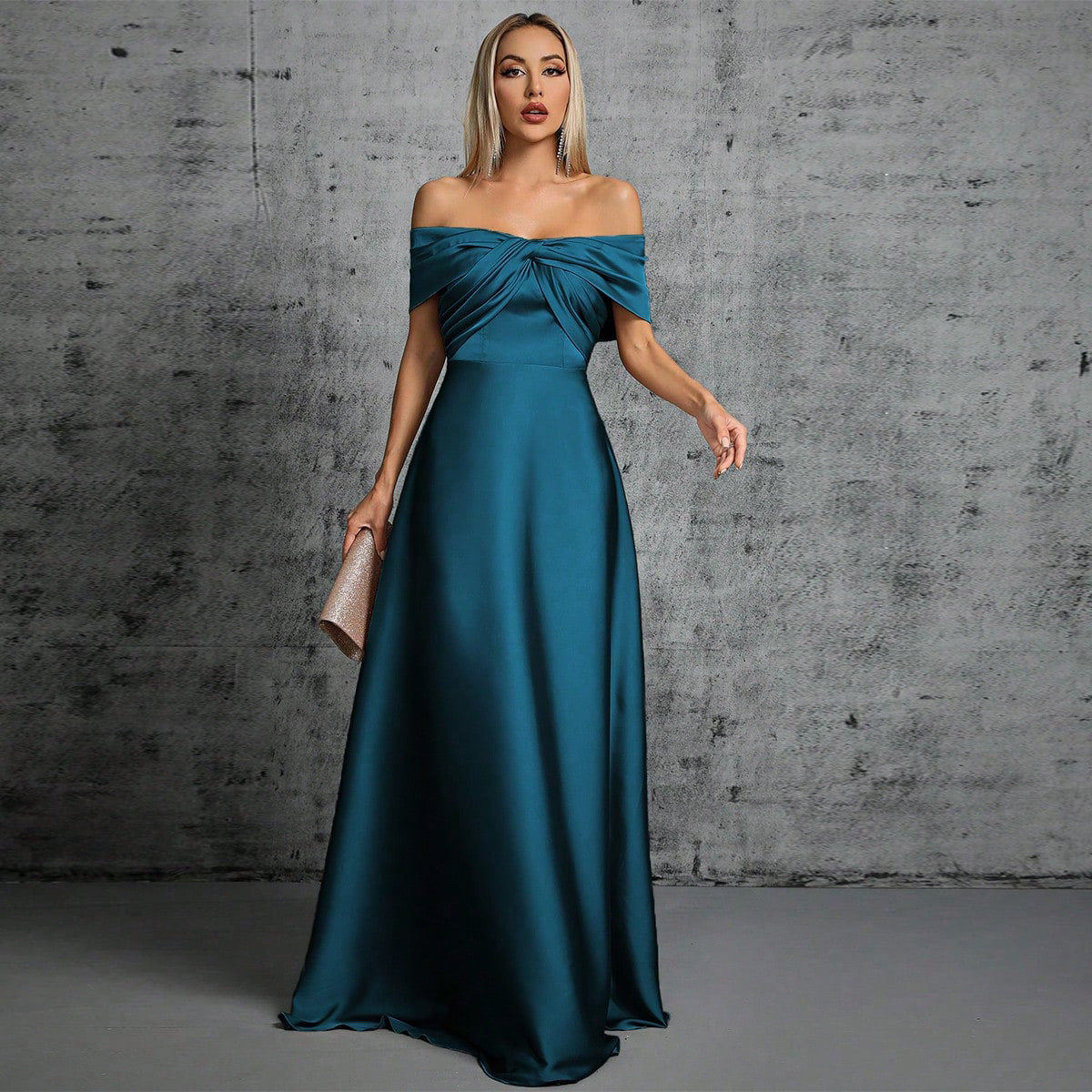 Off Shoulder Cocktail Party Christmas Party Dress
