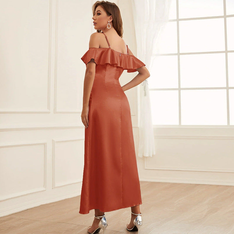 Dress Ruffled Decorative Elegant Graceful Cami Dress