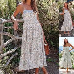 Vestido de tirantes con estampado floral para las fiestas