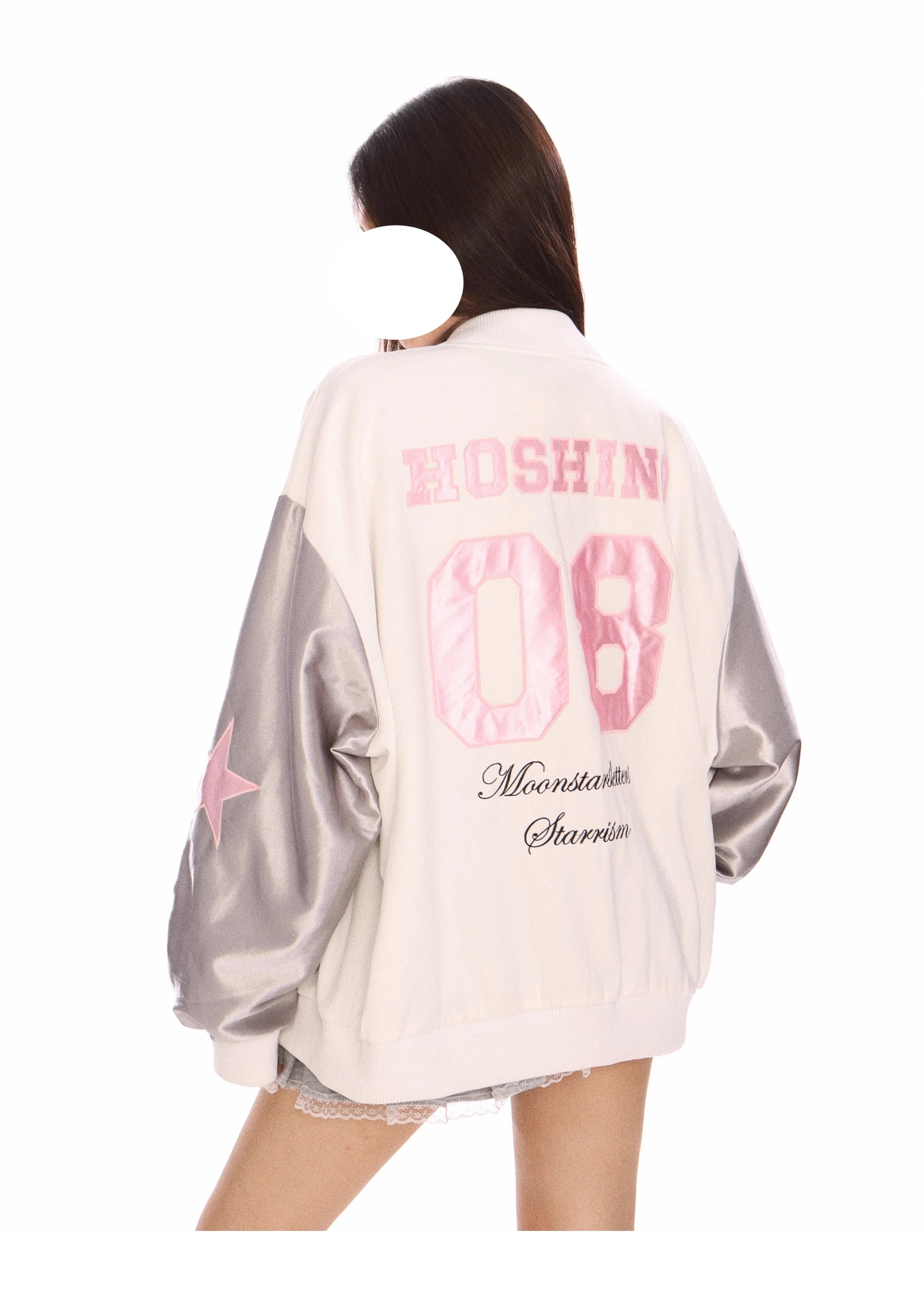 Butterfly Embroidered Baseball Jacket