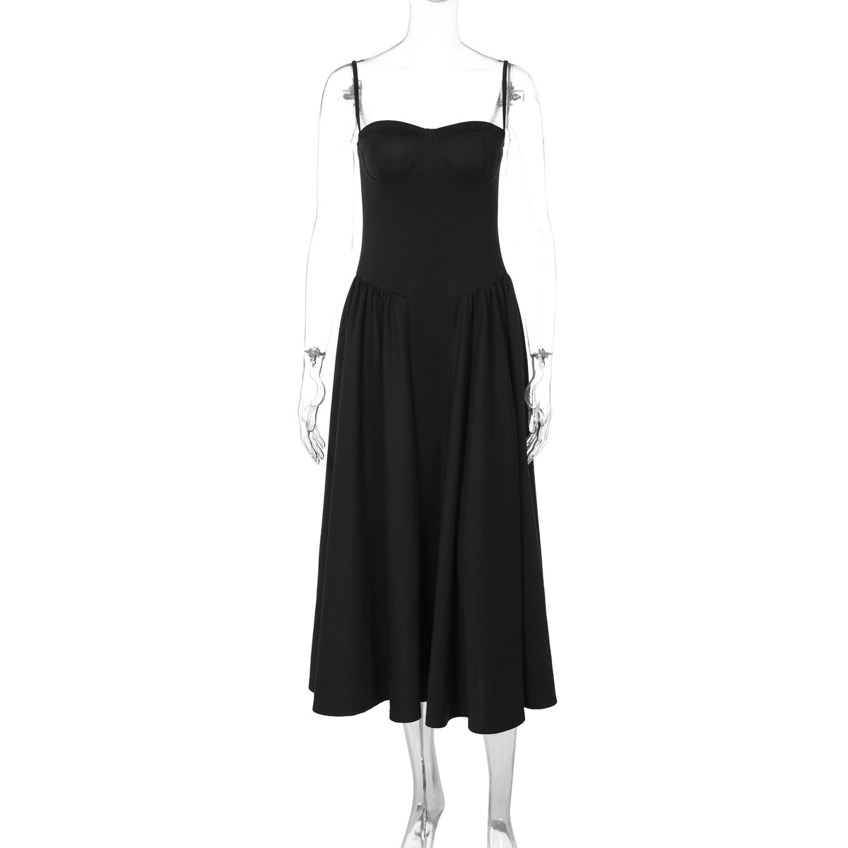 Wear  Waist Trimming Slim Backless Sling Dress