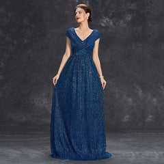Vestido de noche con escote en V profundo, vestido de dama de honor, vestido de noche largo sin mangas, vestido de fiesta de verano