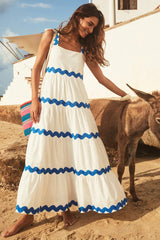 Simple Design Corrugated Tube Top Oversized Swing Suspender Dress
