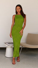 Elegante cuello de color sólido ajustado maxi