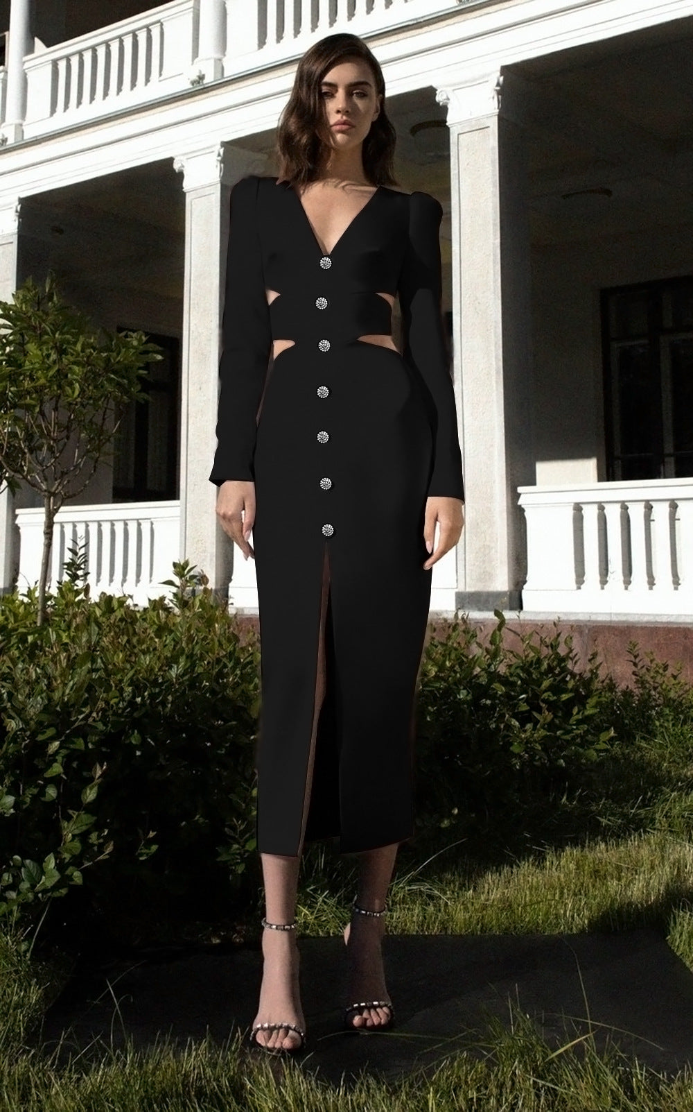 Vestido retro de punto de alta calidad, estilo francés, adelgazante, blanco, ajustado, para verano