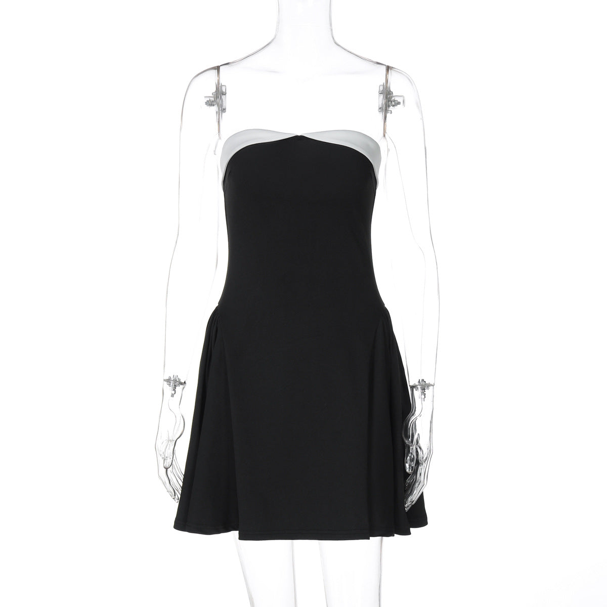 Backless Zipper off Shoulder Tube Top Dress