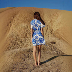 Trade Casual Printed Lace up Dress