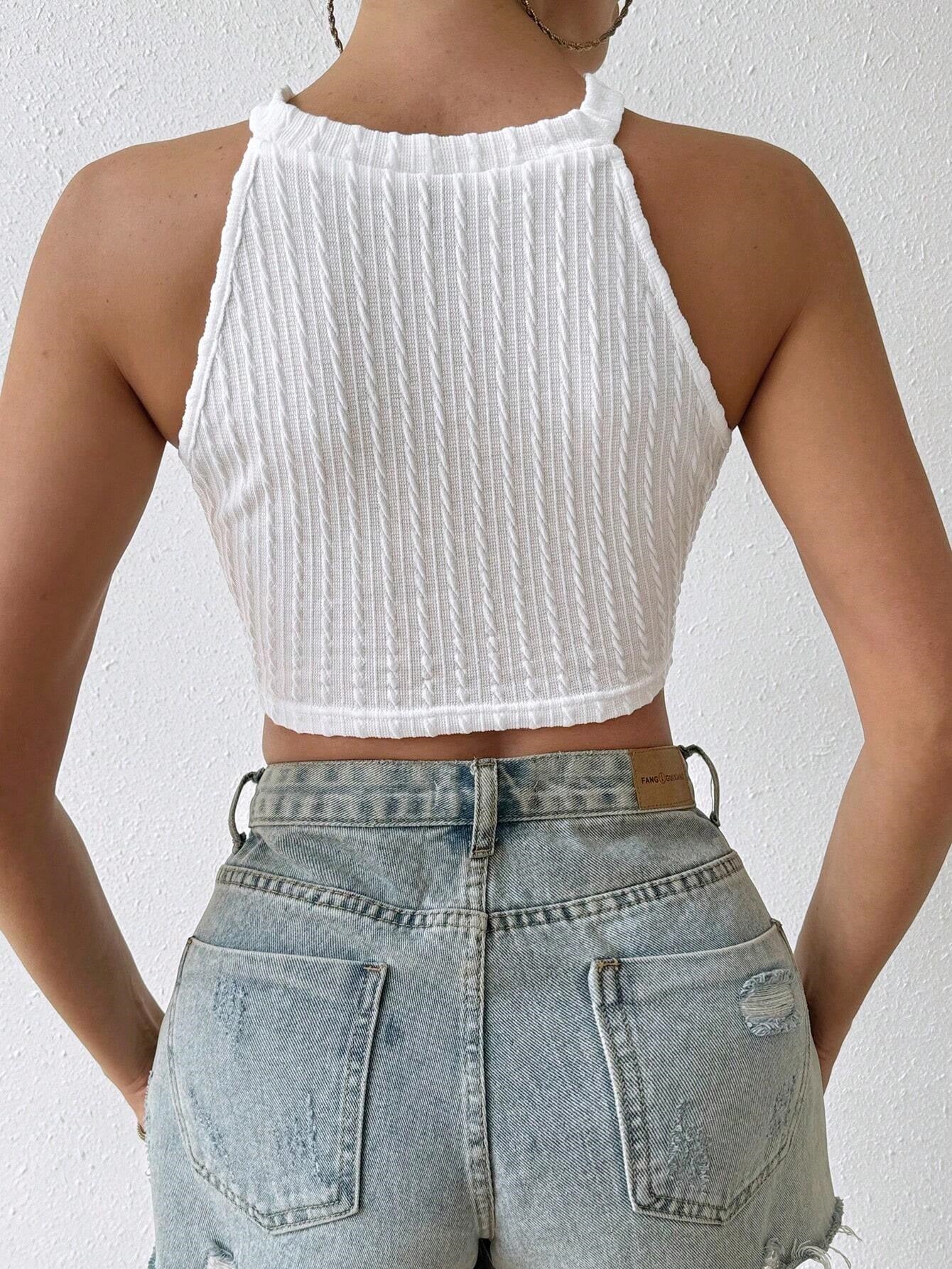 Short Slim Fit Tassel Vest