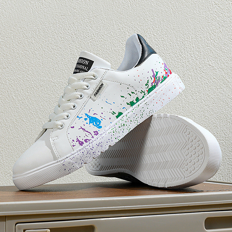 Graffiti Ultra-Light Skateboarding Shoes And White Sneakers