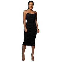 Sling Pleated Dress Tube Top