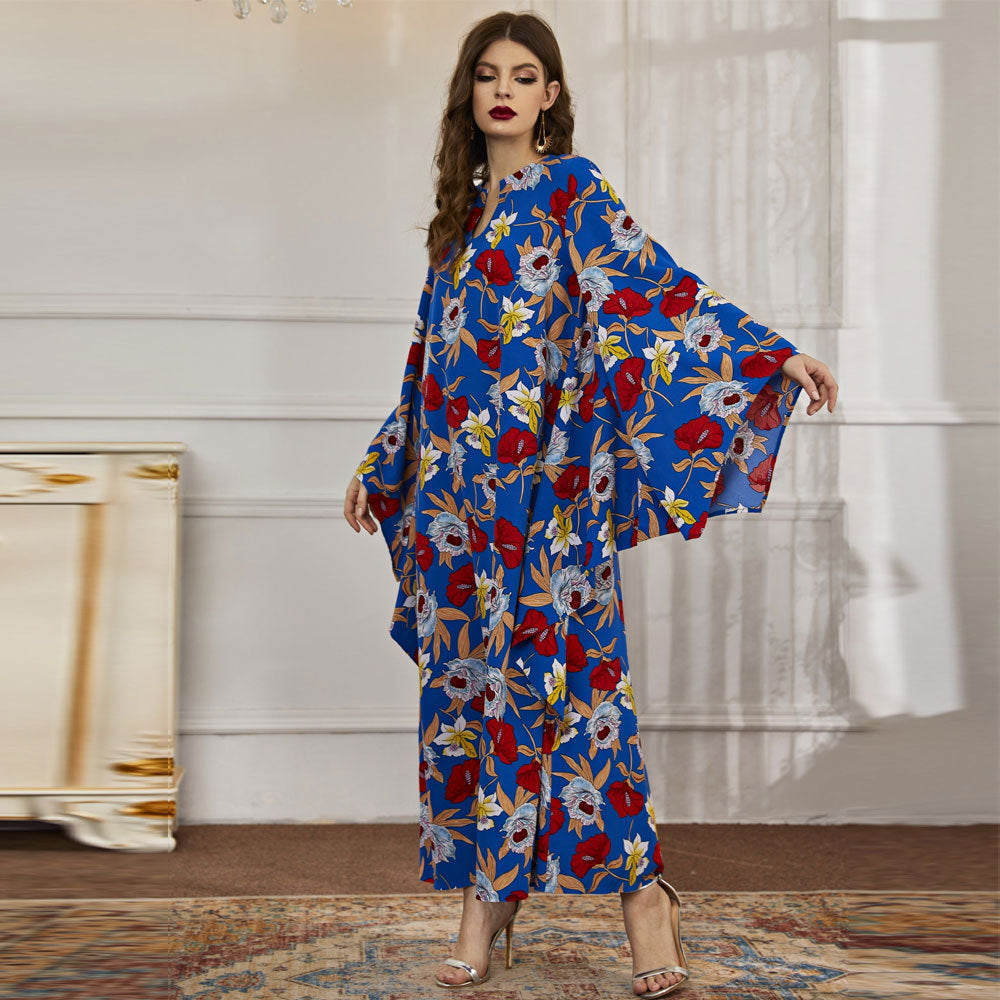 Elegant Batwing Sleeve Dress