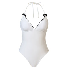 One Piece Swimsuit Black White Two Piece Sets Swimsuit Chiffon Dress