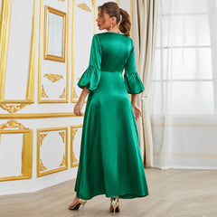 Middle East Muslim Party Gathering Applique Dress Gown