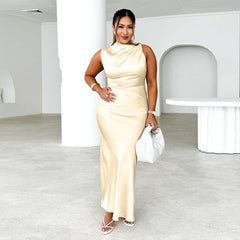 Design Slim Shoulder Fishtail Satin