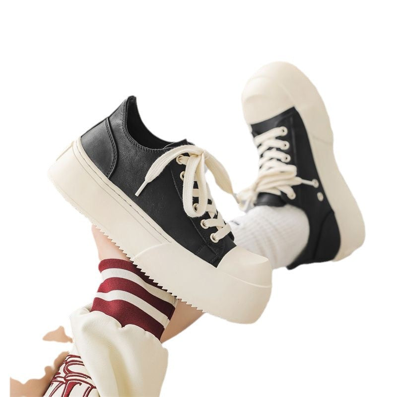 Breathable Thick-Soled Commuter Leather Shoes