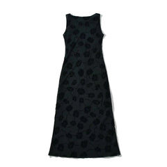 Mesh See through Dress Embroidered Super Flattering Celebrity Sleeveless Party Dress