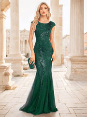 Vestido largo rojo vino con cola de pez y lentejuelas, vestido de dama de honor ajustado con cola de pez, vestido de cóctel de noche