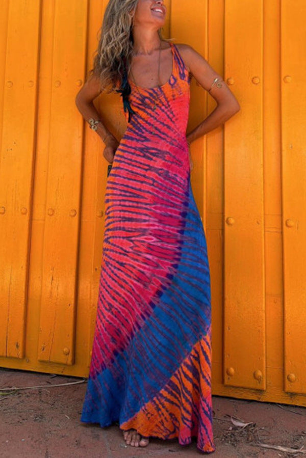 Wear Sling Backless Cross Maxi Dress