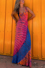 Wear Sling Backless Cross Maxi Dress