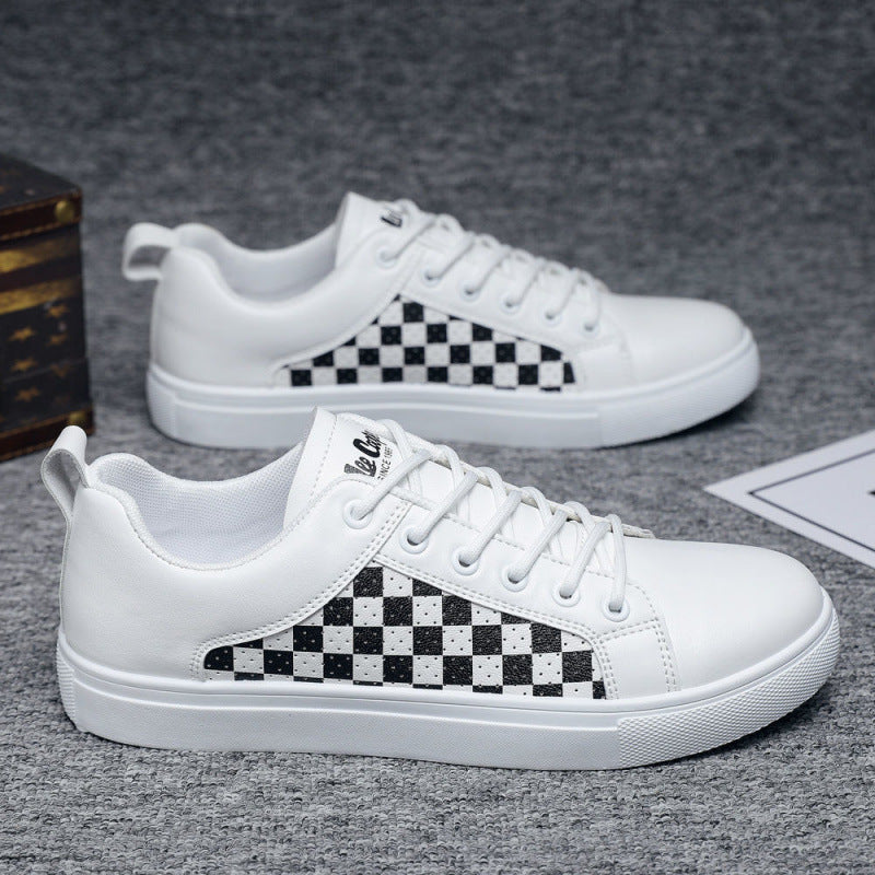 Casual Checkered Large-Sized Breathable Sneakers