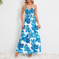 Strap Backless Slim Slimming Dress Maxi Dress